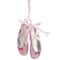 4.5" Pink Ballet Slippers Glass Christmas Ornament